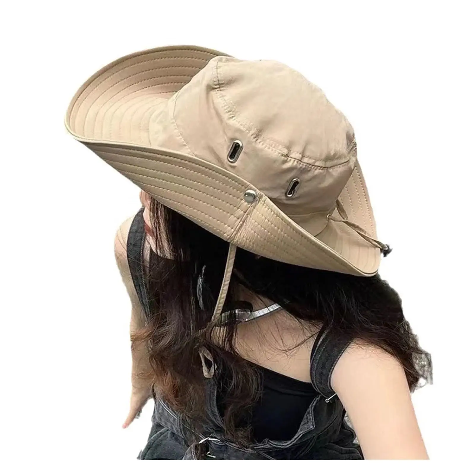 Summer Men Bucket Hat Outdoor UV Protection Wide Brim Hunting Hiking Hat Fisherman Hat Beach Sunscreen Cap