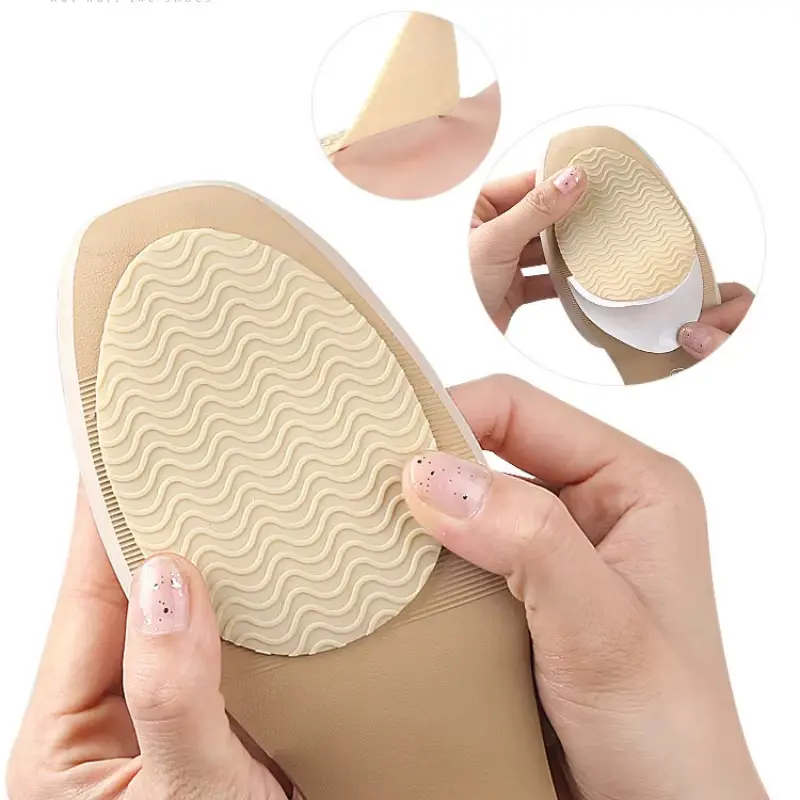 1Pair Rubber Shoe Sole Protector Wear-Resistant Non-Slip Forefoot Shoes Mat Self-Adhesive Sole Protector Rubber Pads Cushion