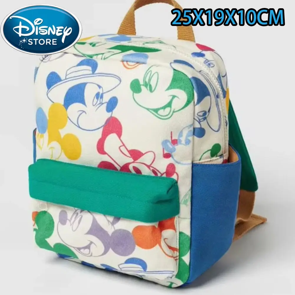 Disney Cartoon Backpack Women's Mickey Mouse Donald Duck Pattern Student School Bag Large Capacity Backpack Girls Shoulder Bag