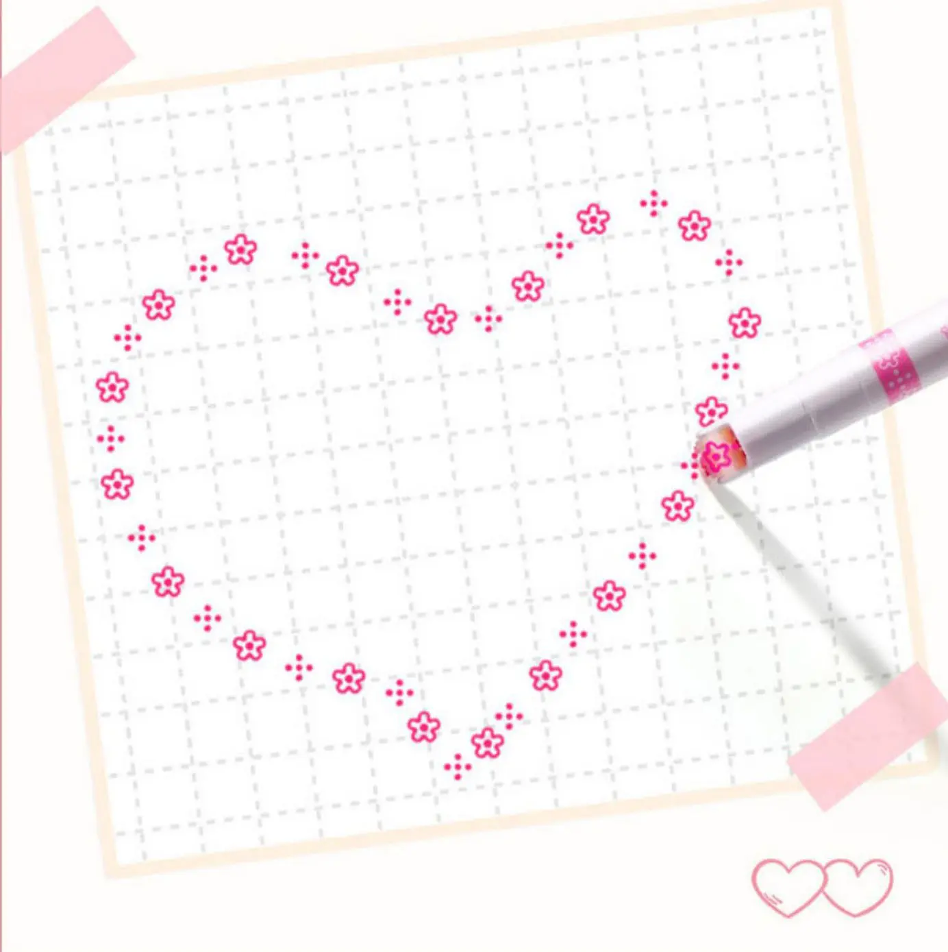 6/3pcs Flower Shape Outline Pens Highlighter Marker Curve Roller Tip Pen Stationery School Office Supplies Gifts