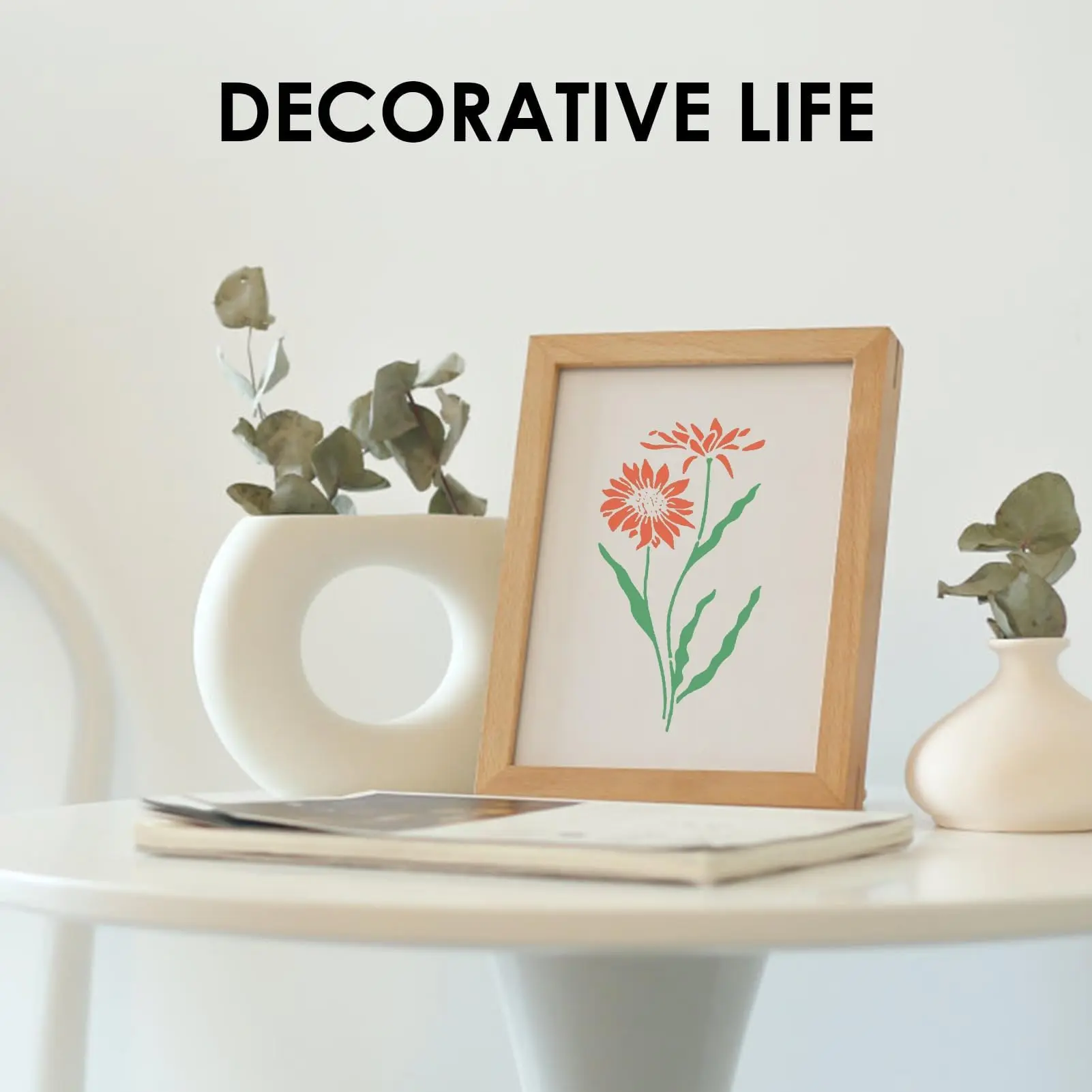 Wildflower Stencils Flower Leaf Painting Stencils Reusable DIY Crafts Stencil for Painting on Wood Wall Door Canvas Home Decor