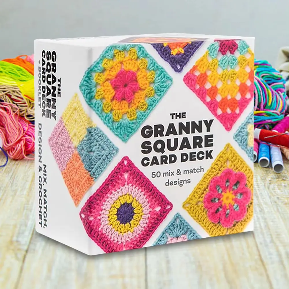 20/50pcs Knitted Pattern Cards Set Matchs Designs Crochet Cards Granny Square Card Deck for Beginners Deck Knitting Kit