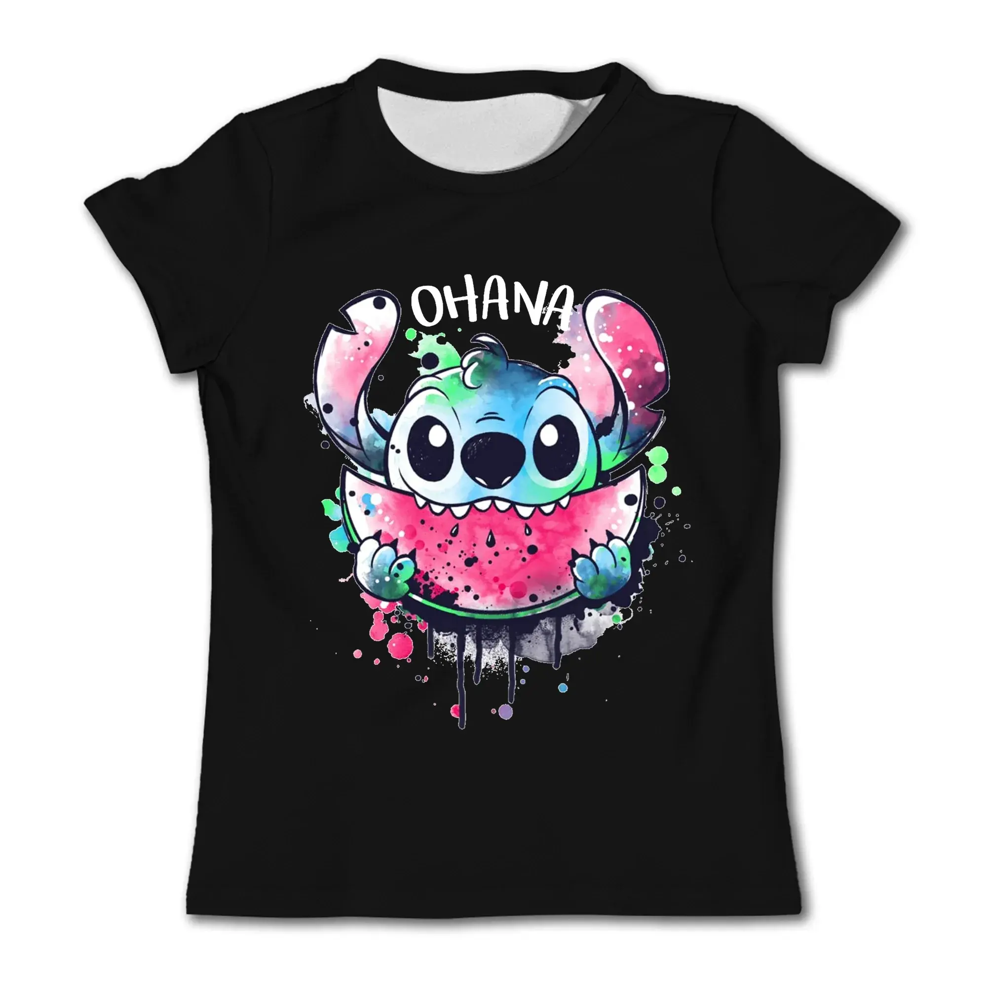Girls Kawaii Stitch T-shirt Child Girl Clothing Toddler Tees Children Clothes 2025 Summer Short Sleeve Kids Boy Cartoon Tee Tops