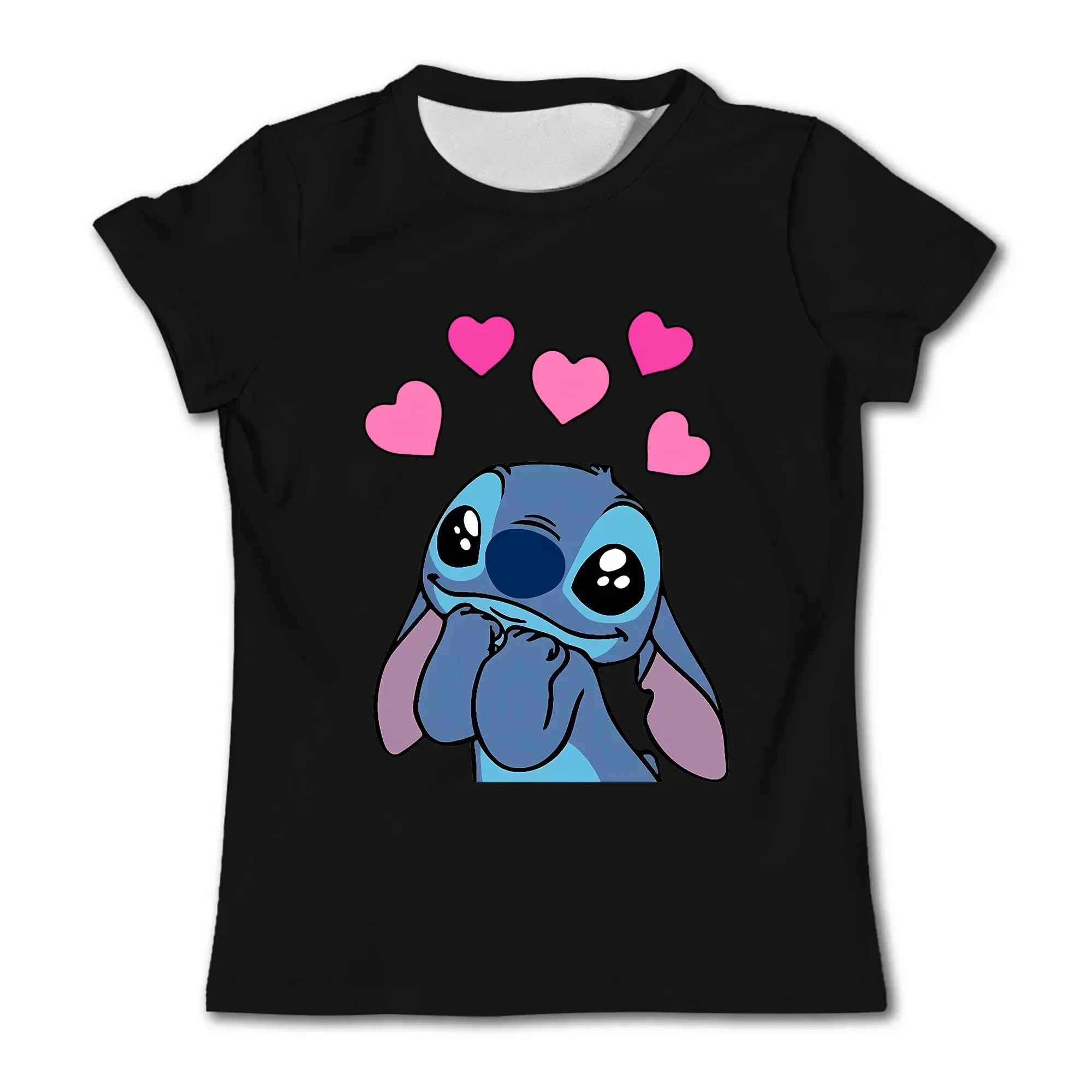 Girls Kawaii Stitch T-shirt Child Girl Clothing Toddler Tees Children Clothes 2025 Summer Short Sleeve Kids Boy Cartoon Tee Tops