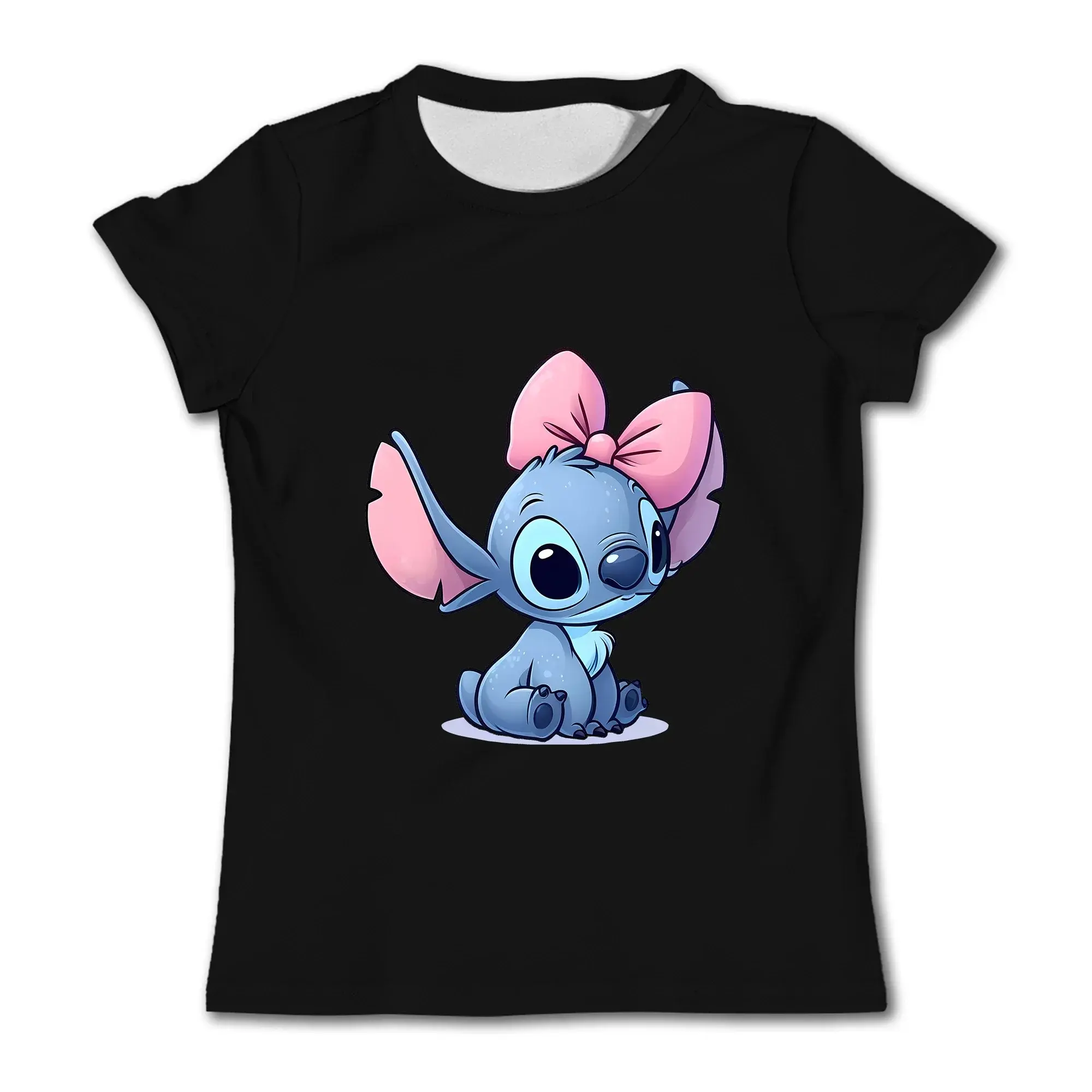 Girls Kawaii Stitch T-shirt Child Girl Clothing Toddler Tees Children Clothes 2025 Summer Short Sleeve Kids Boy Cartoon Tee Tops