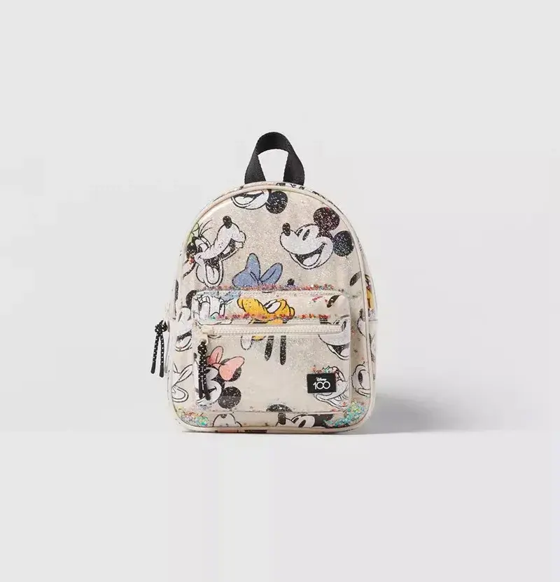 Waterproof Sequin Backpack Mickey Mouse Print Girl Travel Storage Fashion Cartoon Cute Girl Baby Mini Backpack