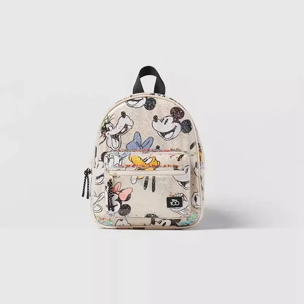 Waterproof Sequin Backpack Mickey Mouse Print Girl Travel Storage Fashion Cartoon Cute Girl Baby Mini Backpack