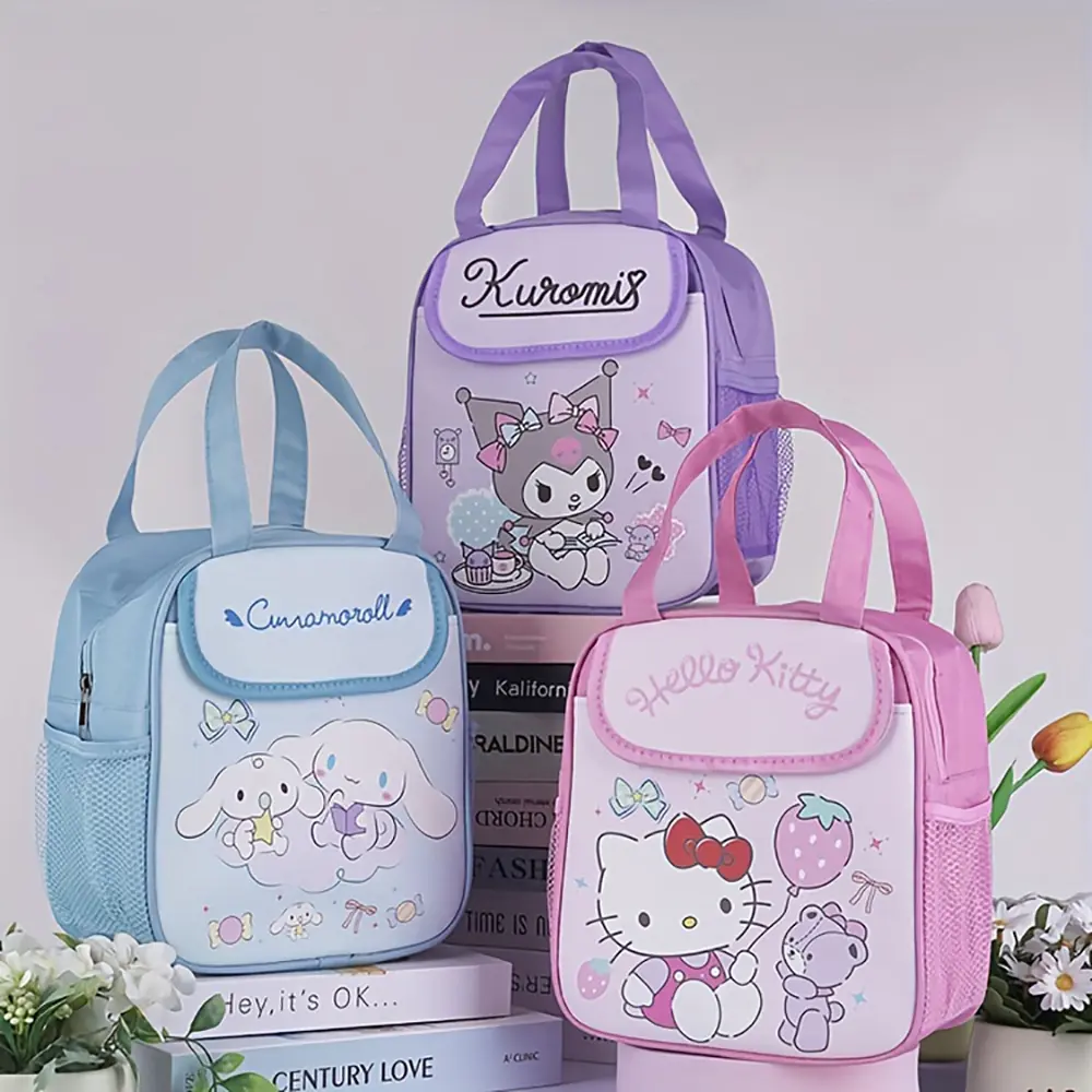 Stitch Sanrio Culomi Insulated Tote Lunch Bag - Reusable, foldable, zip fastening, insulated aluminium film inside canvas bag