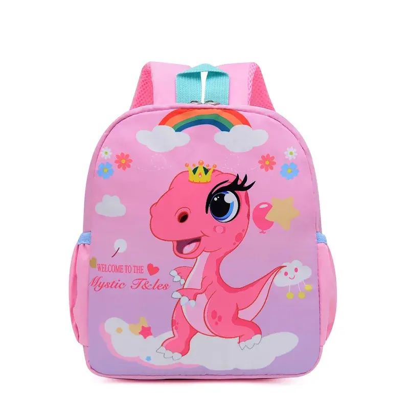 Cute cartoon dinosaur baby backpack for children, unisex schoolbag for kindergarten, adjustable animal style backpack