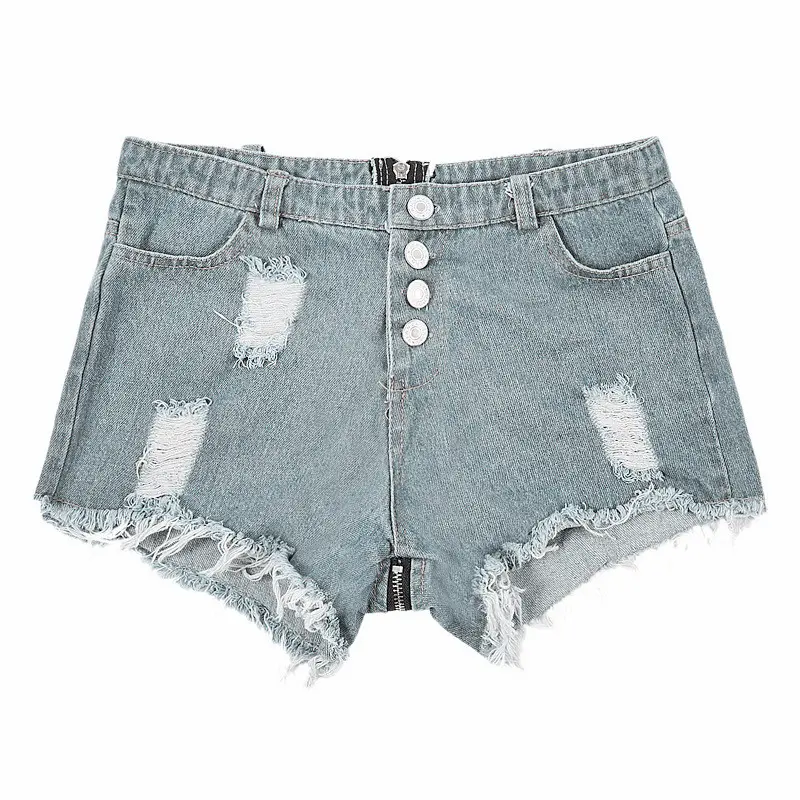Fashion New Summer Women Sexy Back Open Crotch Zipper Denim Shorts Lady Nightclub Hot Dance Mini Jeans Girl Casual Clothing P28