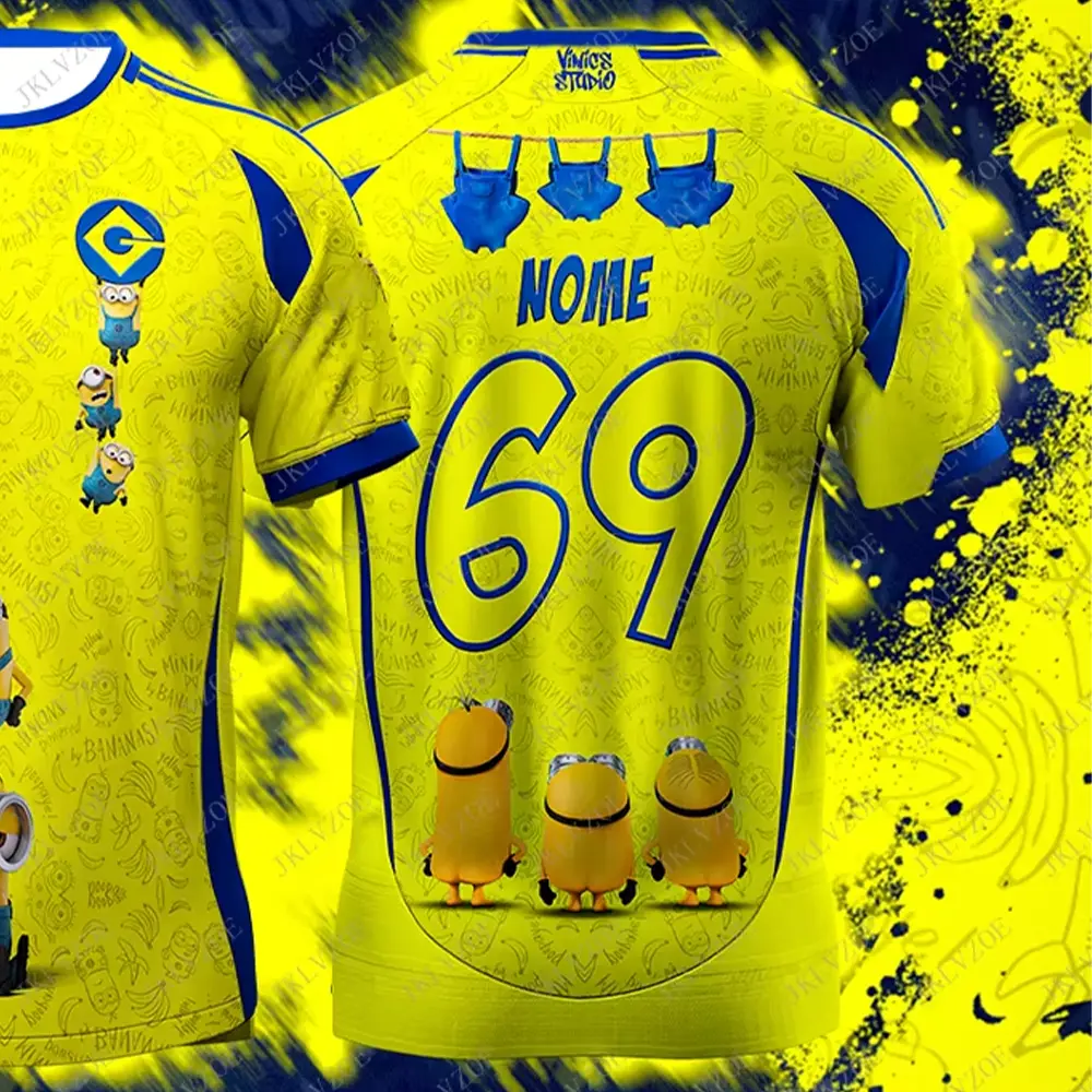 Minions Football Jersey Casual Girls Top Soccer Clothes Children Tee Uniform Women Kids T Shirt Sport Training Sportwear Hot 69