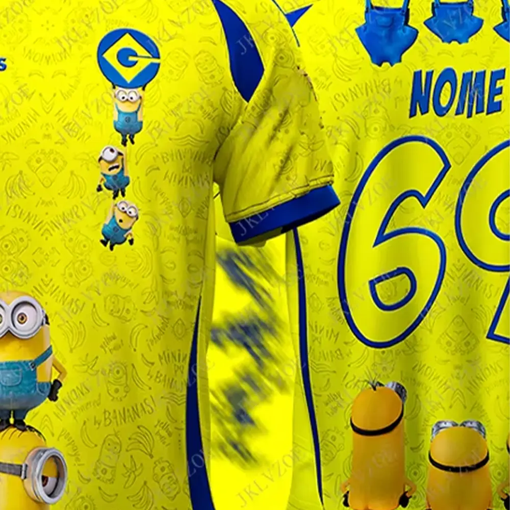 Minions Football Jersey Casual Girls Top Soccer Clothes Children Tee Uniform Women Kids T Shirt Sport Training Sportwear Hot 69