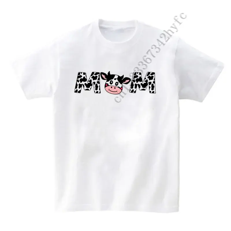 Family party cow number 1-10 birthday T-shirt boy girl party T-shirt cow print clothes children's gift fashion top T-shirt