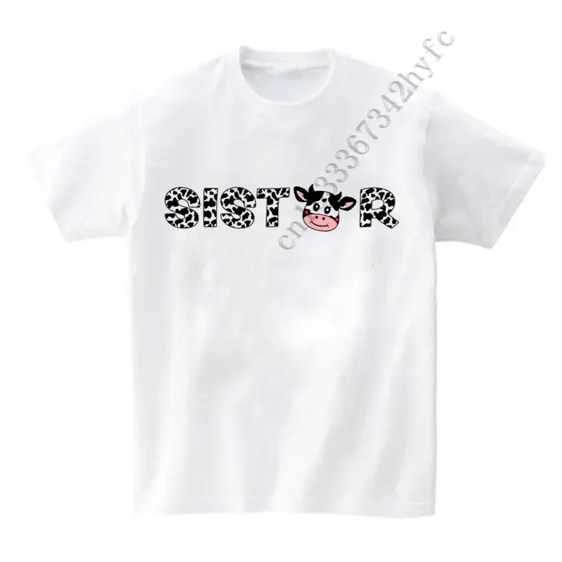 Family party cow number 1-10 birthday T-shirt boy girl party T-shirt cow print clothes children's gift fashion top T-shirt
