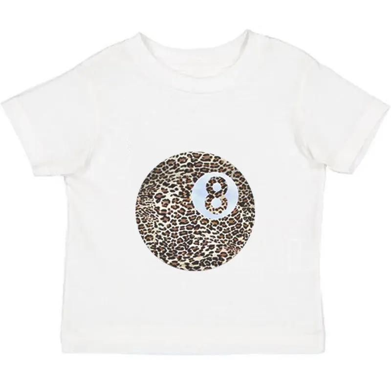 Black 8 Ball Cute Print Girly Heart Slim Shoulder Y2k Slimming Hot Girl Style Short-Sleeved T-Shirt Tank Tops For Summer New