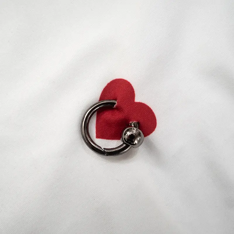 Heart Print Metal Rings Crop Tops Women Y2k 2025 Spring Casual Simple Classic Tank Tops Streetwear Skinny Sporty Camis