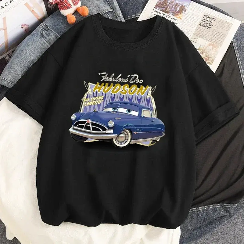 Summer Disney Pixar Cars Lightning McQueen Printed T Shirts for Men Cartoons Tops Casual Short Sleeves Tshirt Harajuku Tees