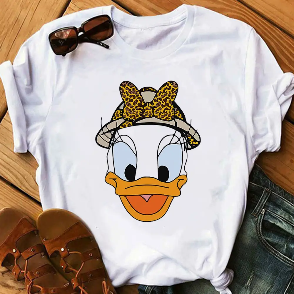 Fashion Disney Cartoon Men Tees Mickey Mouse T Shirt Women Summer Family Clothing Female T-shirts Streetwear Y2k Ladies Blouses