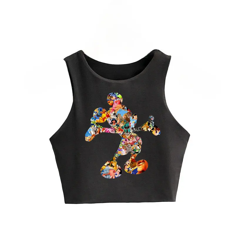Summer Hot Selling New Women's Tank Top With Mickey Cartoon Print Fashionable Cute Breathable And Comfortable
