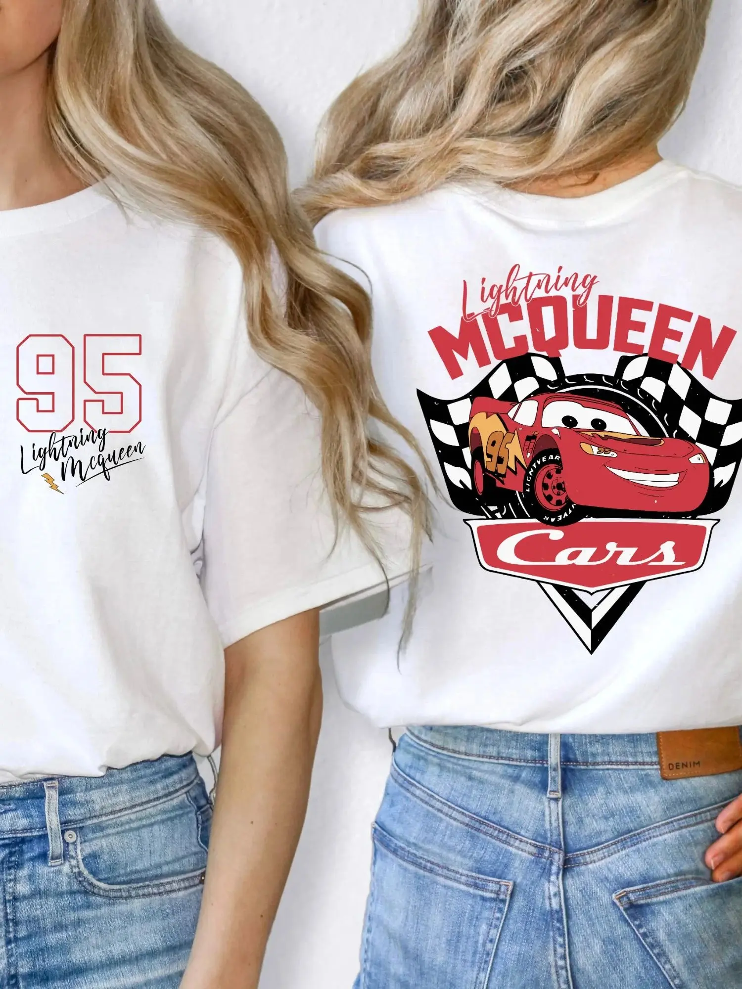 New Cars Lightning McQueen Summer Short Sleeved T-shirt Women's Girlfriends Fashionable And Casual Versatile Men's T-Shirt