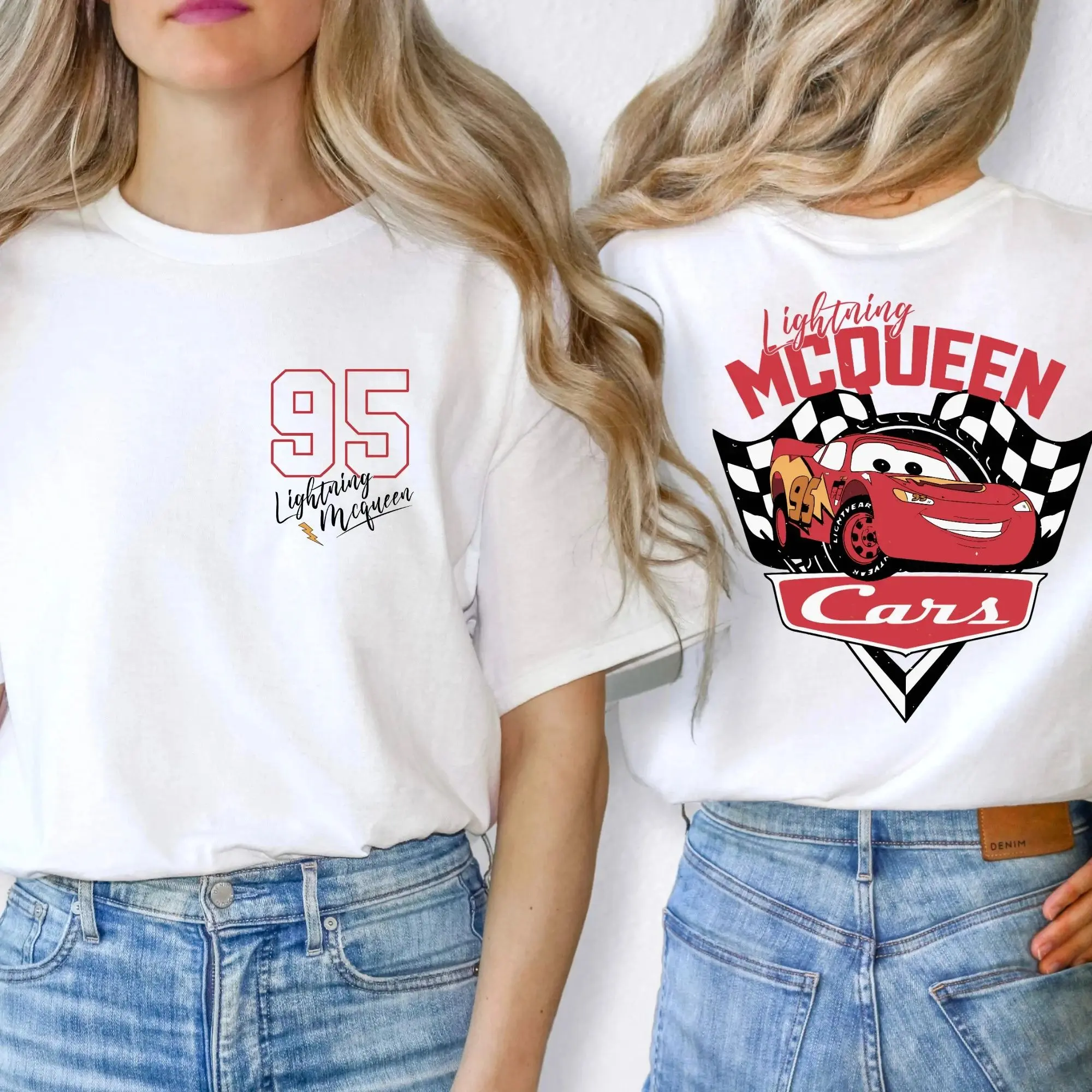 New Cars Lightning McQueen Summer Short Sleeved T-shirt Women's Girlfriends Fashionable And Casual Versatile Men's T-Shirt