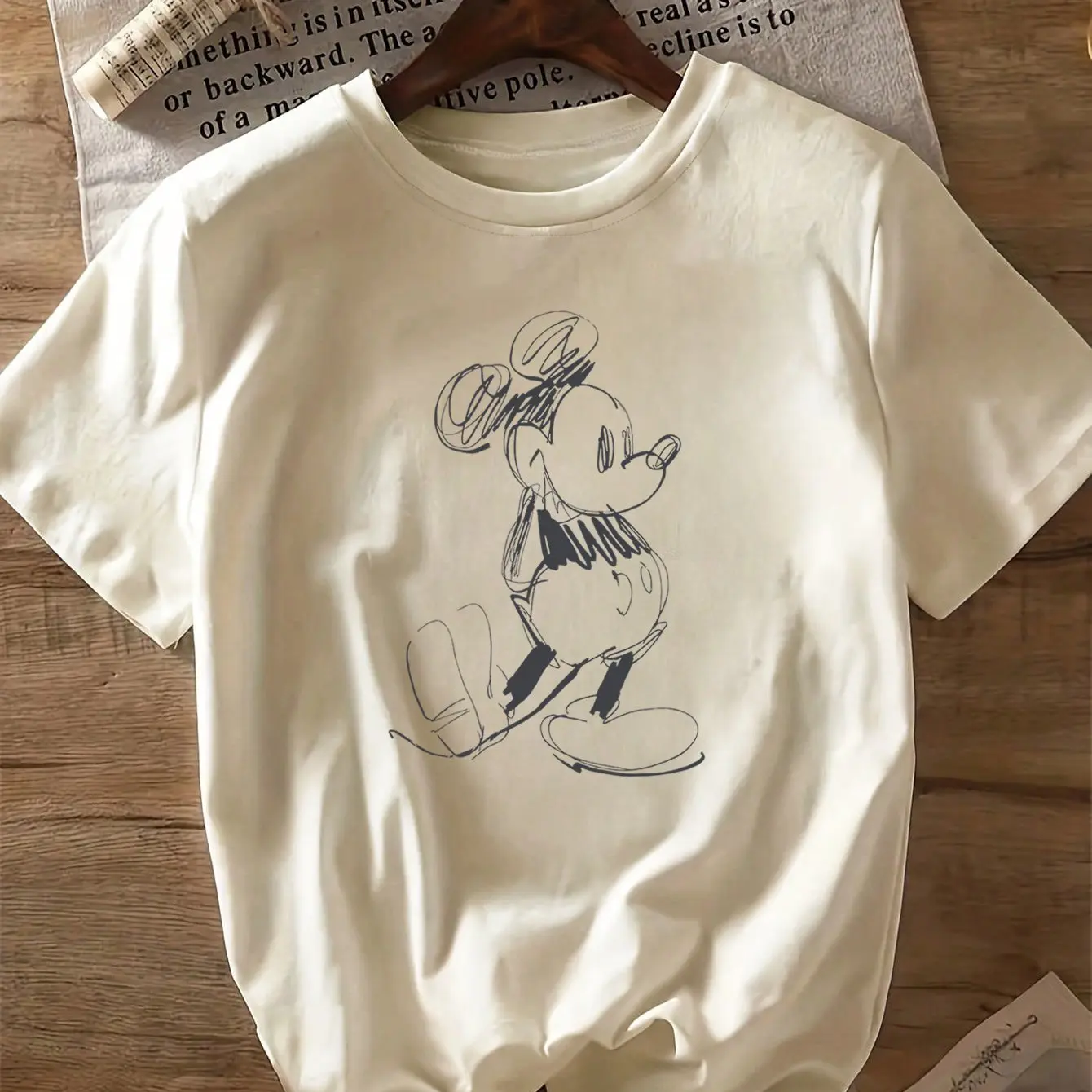 Disney Mickey Mouse Cartoon Animated Summer T-shirt Boy Girls Cute Casual Comfortable Short-sleeved Family Parent-child Clothing