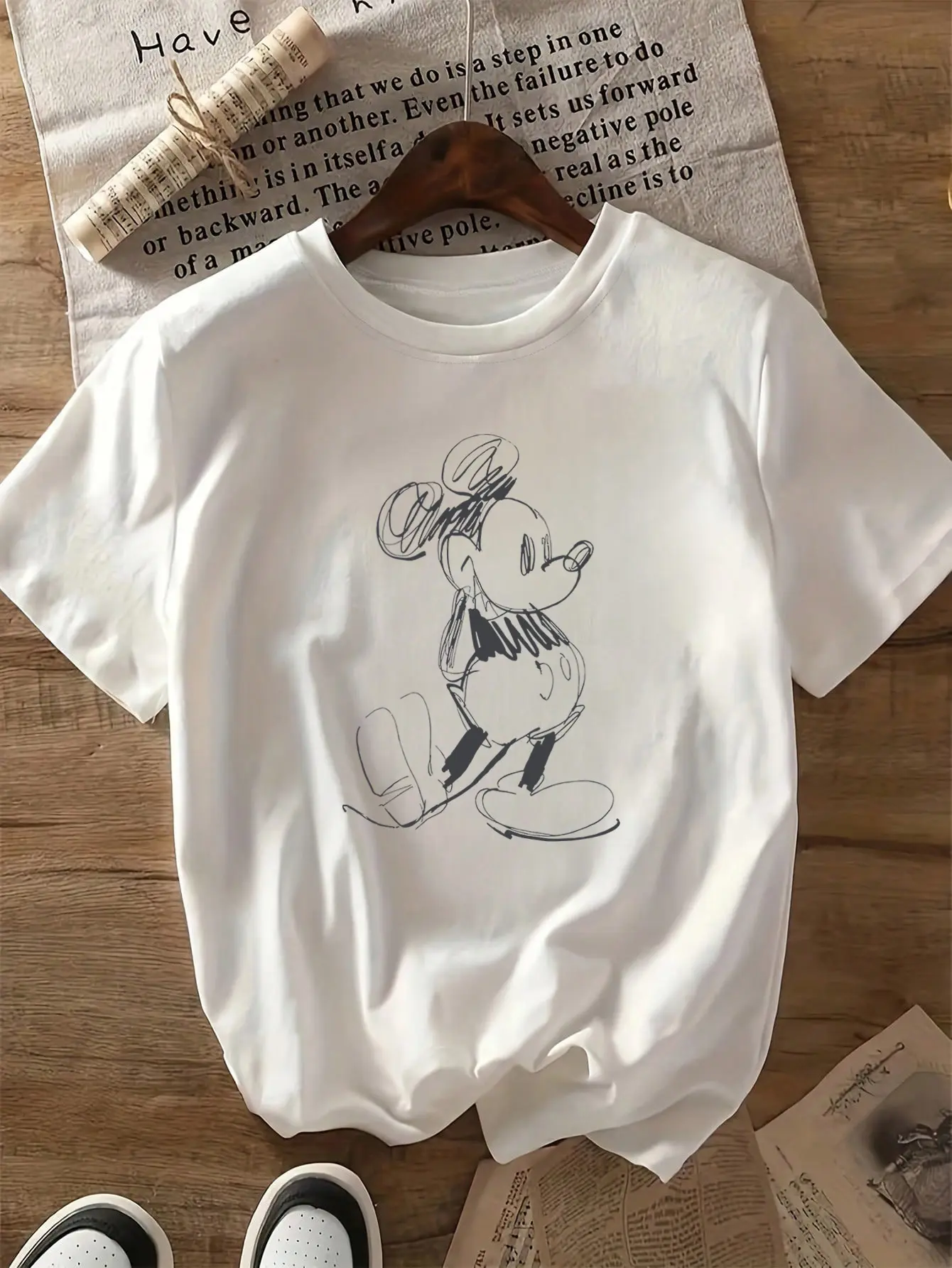 Disney Mickey Mouse Cartoon Animated Summer T-shirt Boy Girls Cute Casual Comfortable Short-sleeved Family Parent-child Clothing