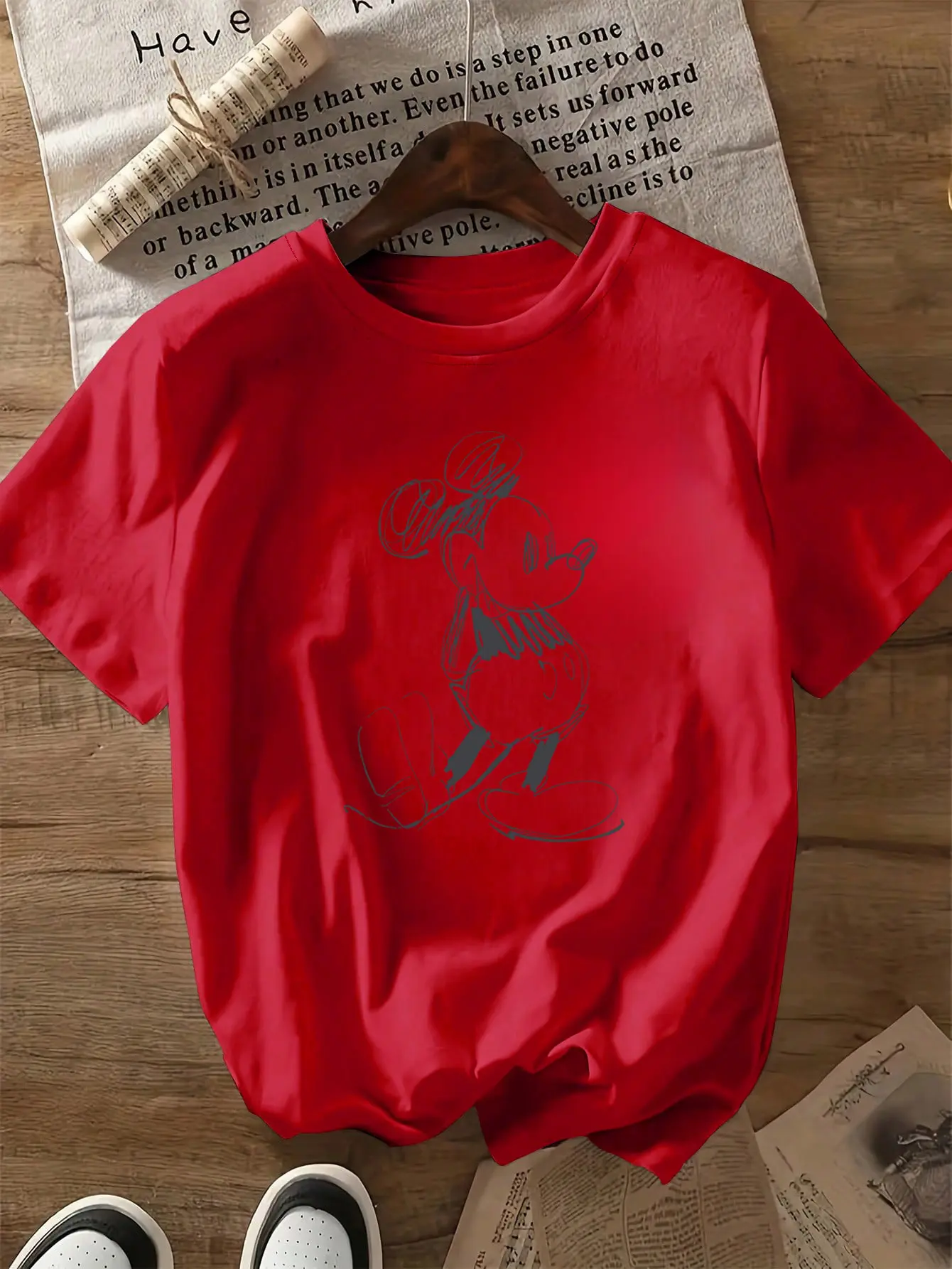 Disney Mickey Mouse Cartoon Animated Summer T-shirt Boy Girls Cute Casual Comfortable Short-sleeved Family Parent-child Clothing