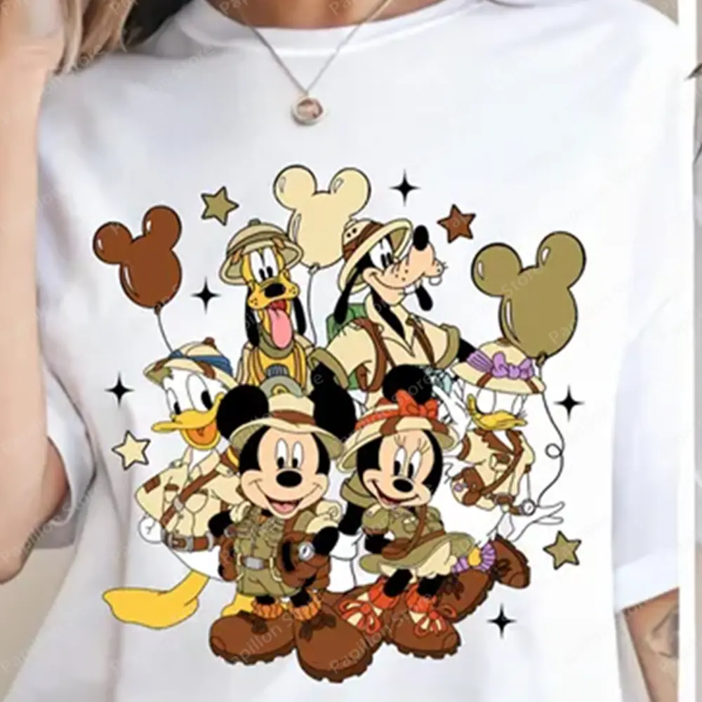 Disney Animal Kingdom Mickey Safari T Shirt Lion King Sweatshirt Mickey Friends Wild About Minnie Cotton Tee Clothes Top 2025