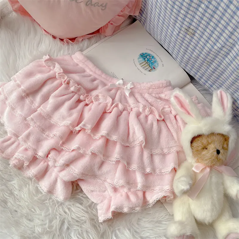 Japanese Lolita Kawaii Short Pants Women Bow Pleated Sweet Shorts Female Korean New Fashion Elegant Casual Y2k Cute Shorts
