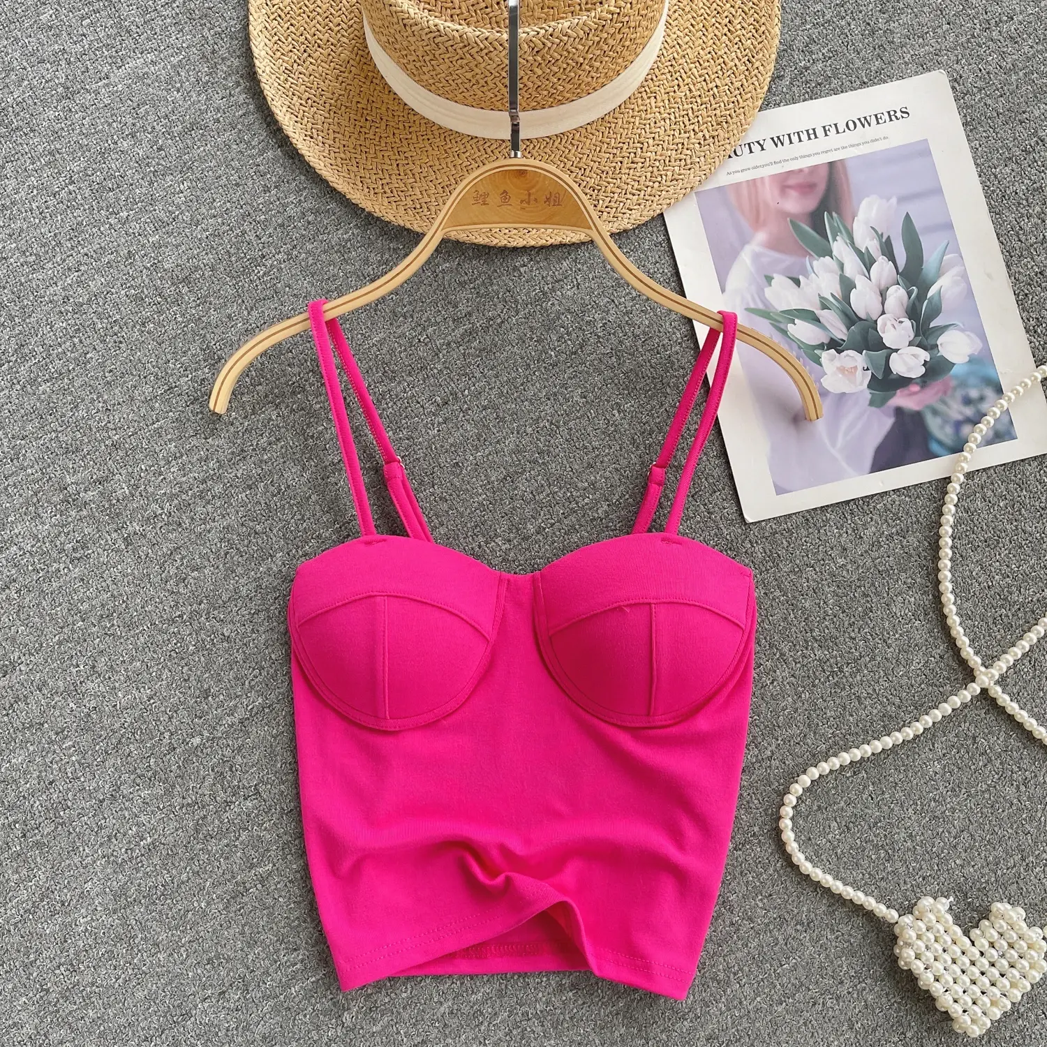 New Summer Hotsweet Strap Mini Tops Slim Fit Backless Basics Outerwear Fashion Hot Girl New IN Korean Style Streetwear Crop Tank