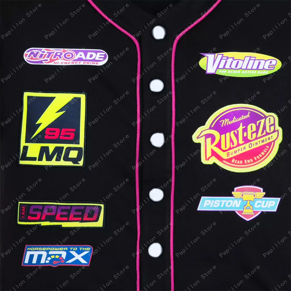 2024 Disney Lightning Mcqueen Baseball Jersey For Kids – Cars Tee Casual Women Tops Clothes Girls T Shirt Casual Tee Gift Hot