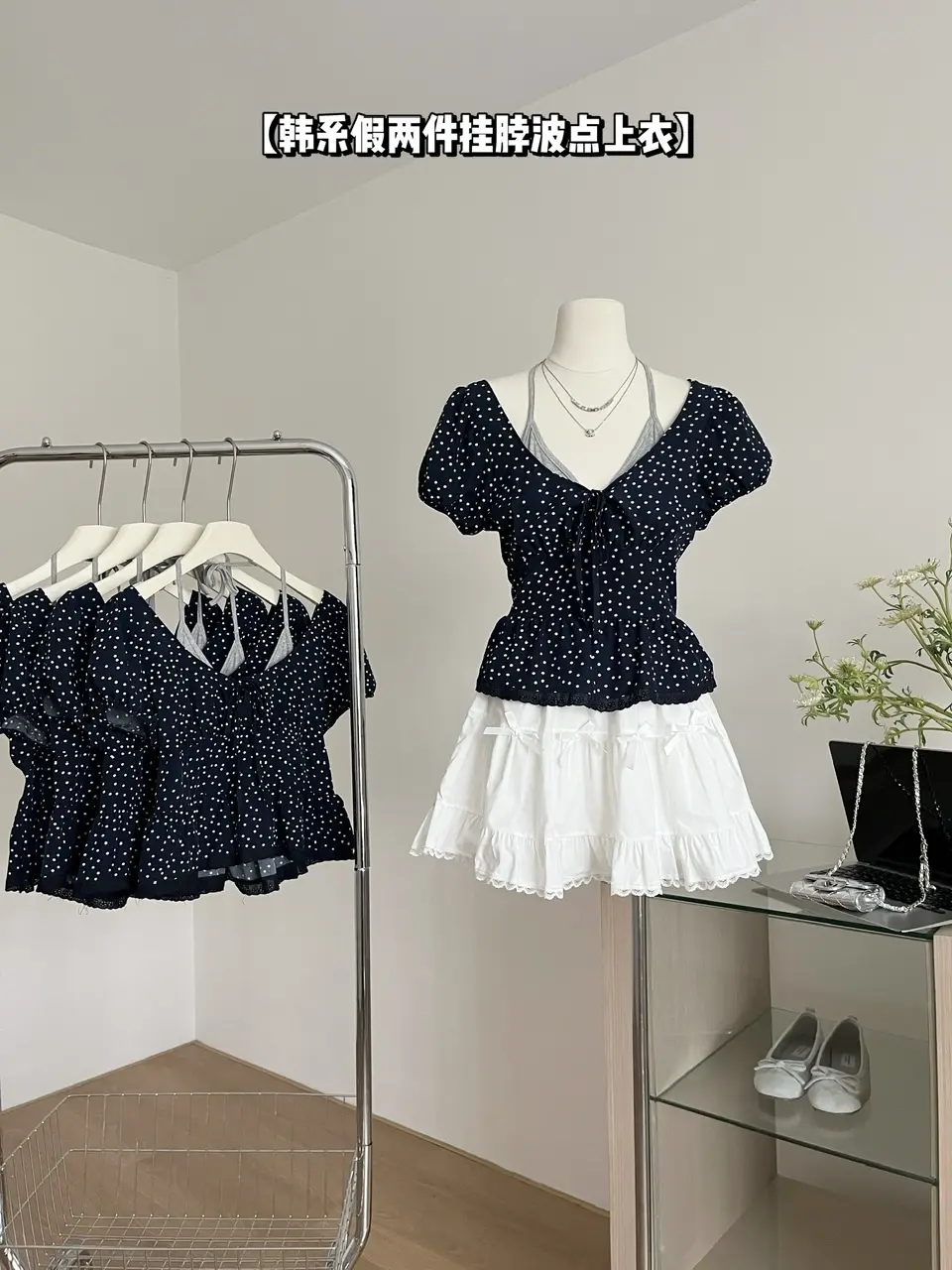2025 Summer Women Fake Two Pieces Crop Top 2000s Aesthetic Korean Cute Core Shoujo Girl T-Shirt Short Sleeve Tee Gyaru Y2k New
