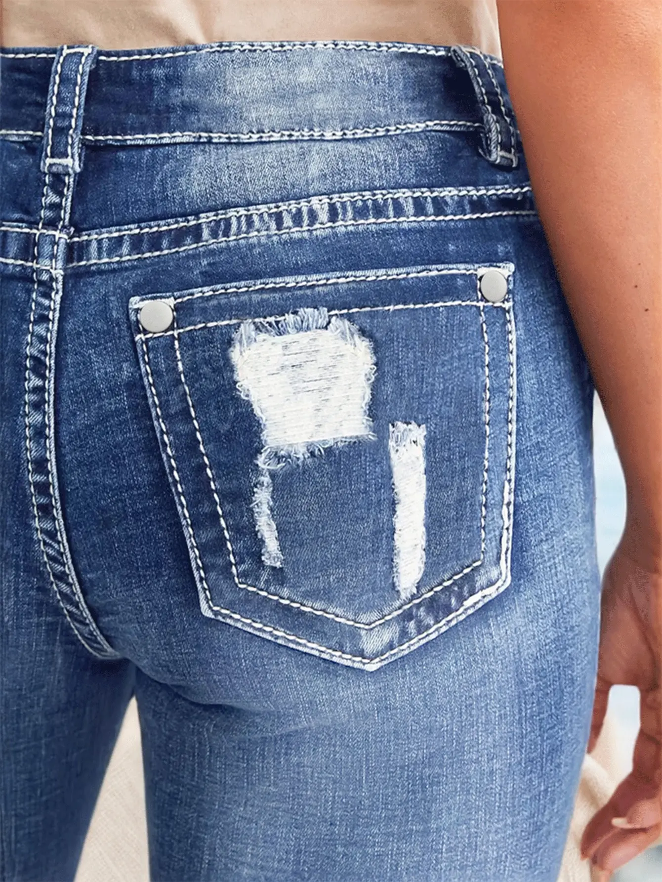 Fashionable Distressed Denim Shorts for Women 40+ | New Arrival High Cost-Performance Jeans