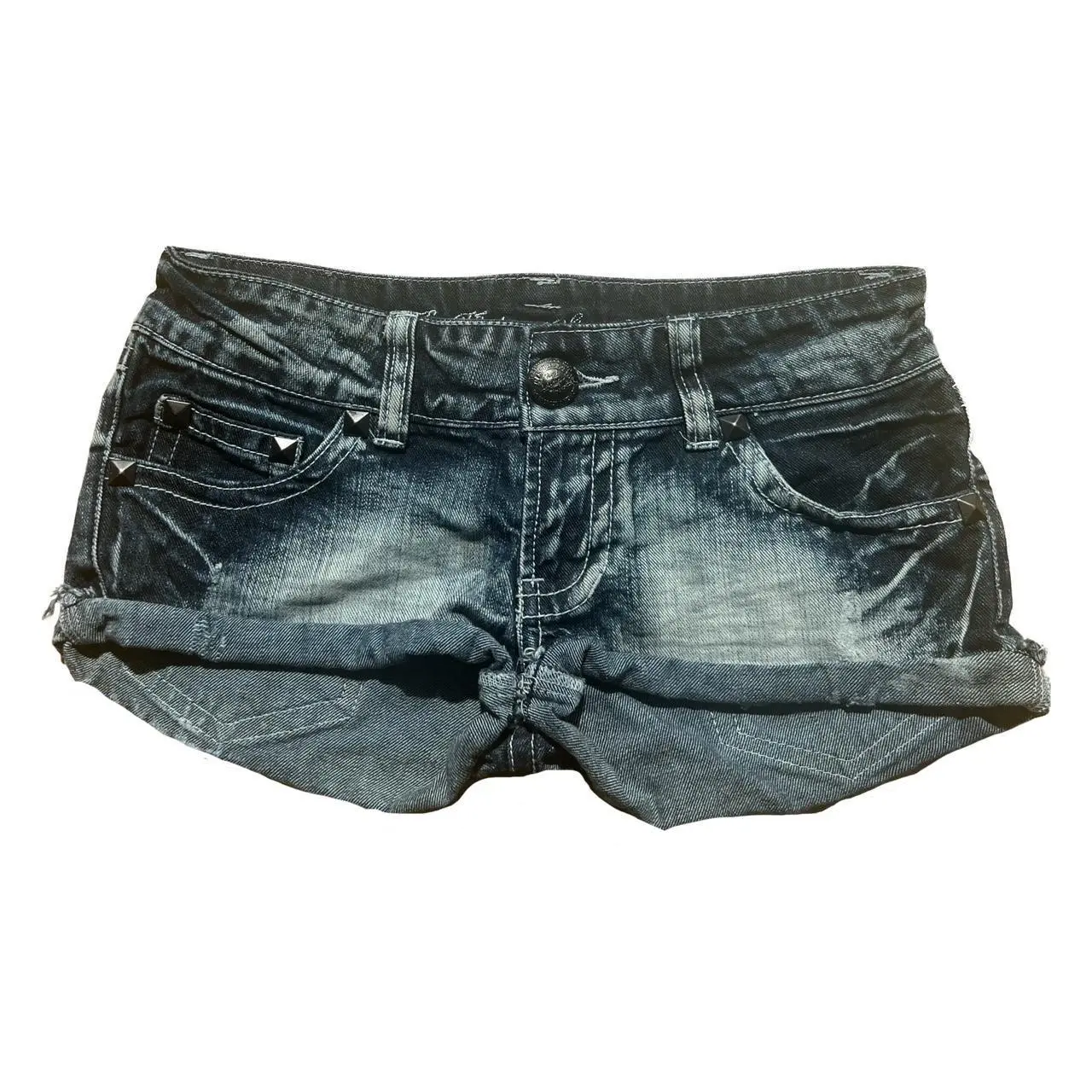 Britain Street Y2K Women Rider Motorcycle Hot melt Printing Shorts Retro Hot Girl Sexy Washed Denim Shorts Low Waist Mini Skirts