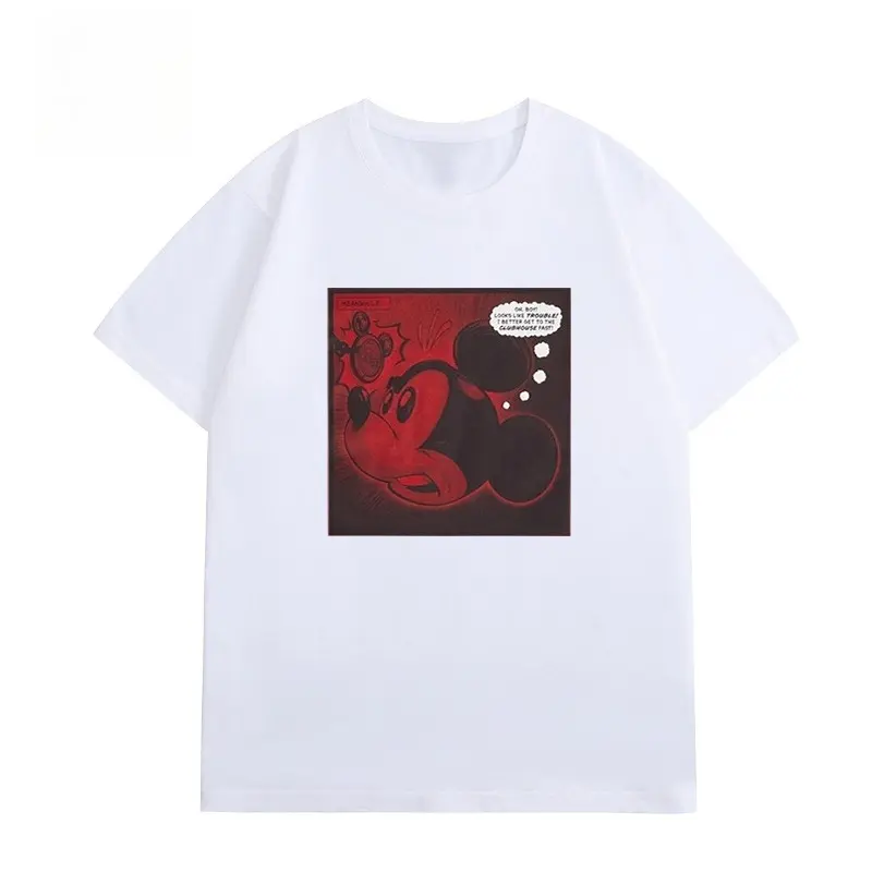 Disney Mickey Mouse Boy Girl Kids Summer T-Shirt Family Wear Parent-Child Wear Casual Comfortable Cotton Short Sleeve Men Women