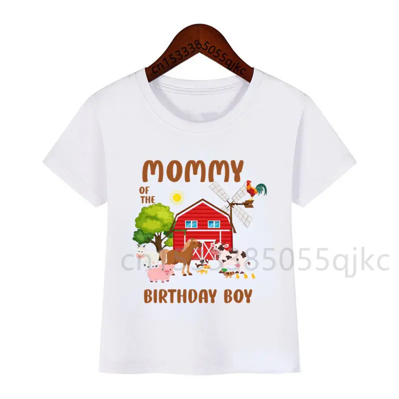 Family Matching Animals Name and Number Tshirt Clothes Kids Boy Shirt Party Girl TShirt Clothing Children Outfit