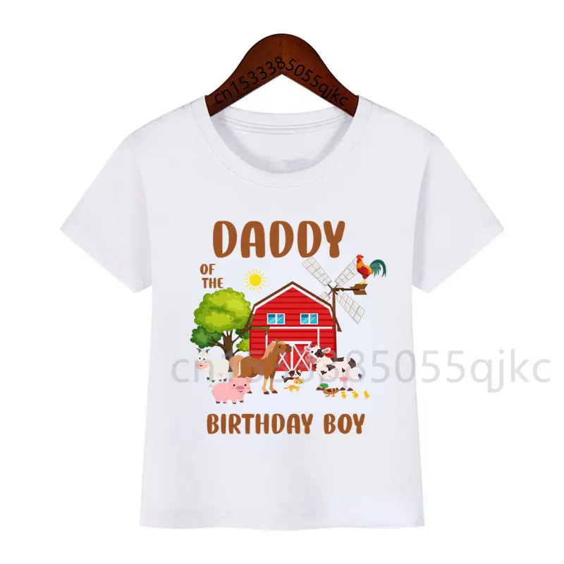 Family Matching Animals Name and Number Tshirt Clothes Kids Boy Shirt Party Girl TShirt Clothing Children Outfit