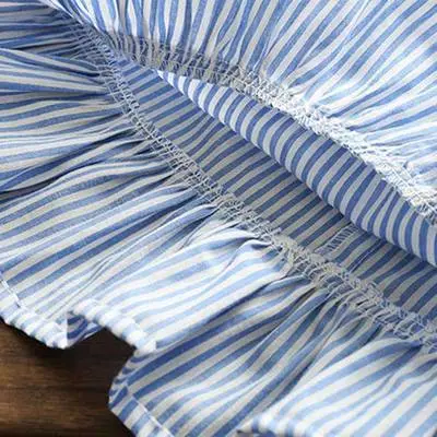 Tassel Flying Sleeve Girl Family Matching Clothes Mom And Daughter Dress Stripe Cute Mini Mother And Daughter Outfit Top Clothes
