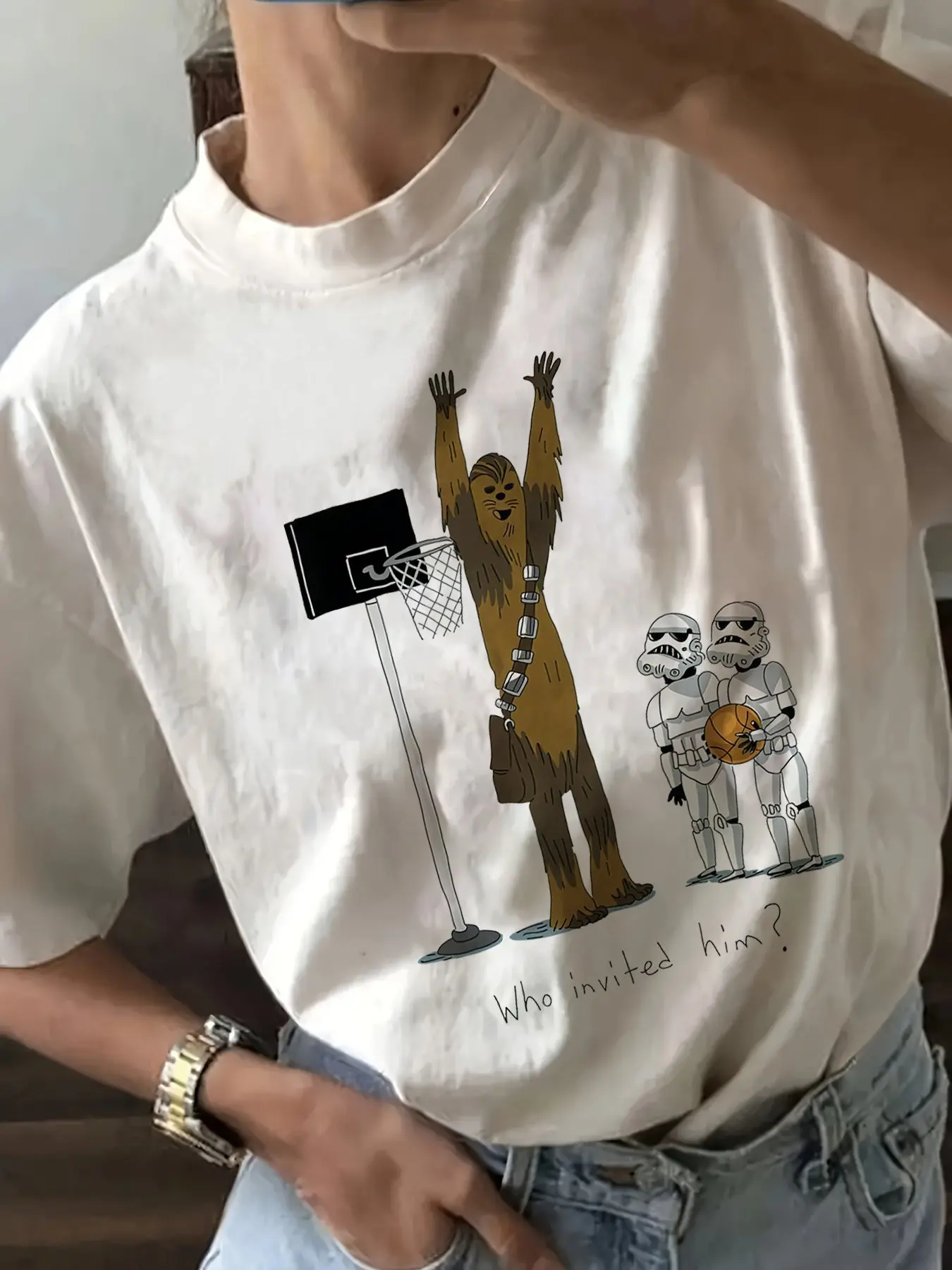 Disney Star Wars Cute Cartoon Animated Character Printed Summer T-Shirt Boy Girl Casual Funny Family Parent-Child Short Sleeve
