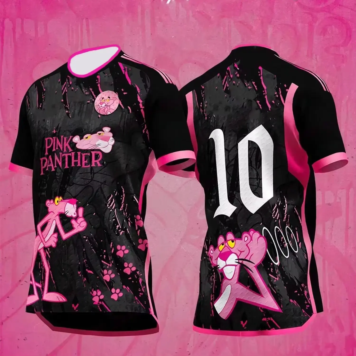 The New Arriavl The Pink Panthers Summer Football Special Commemorative Edition Design Edition Men Kids Jersey Women T-shirt Top