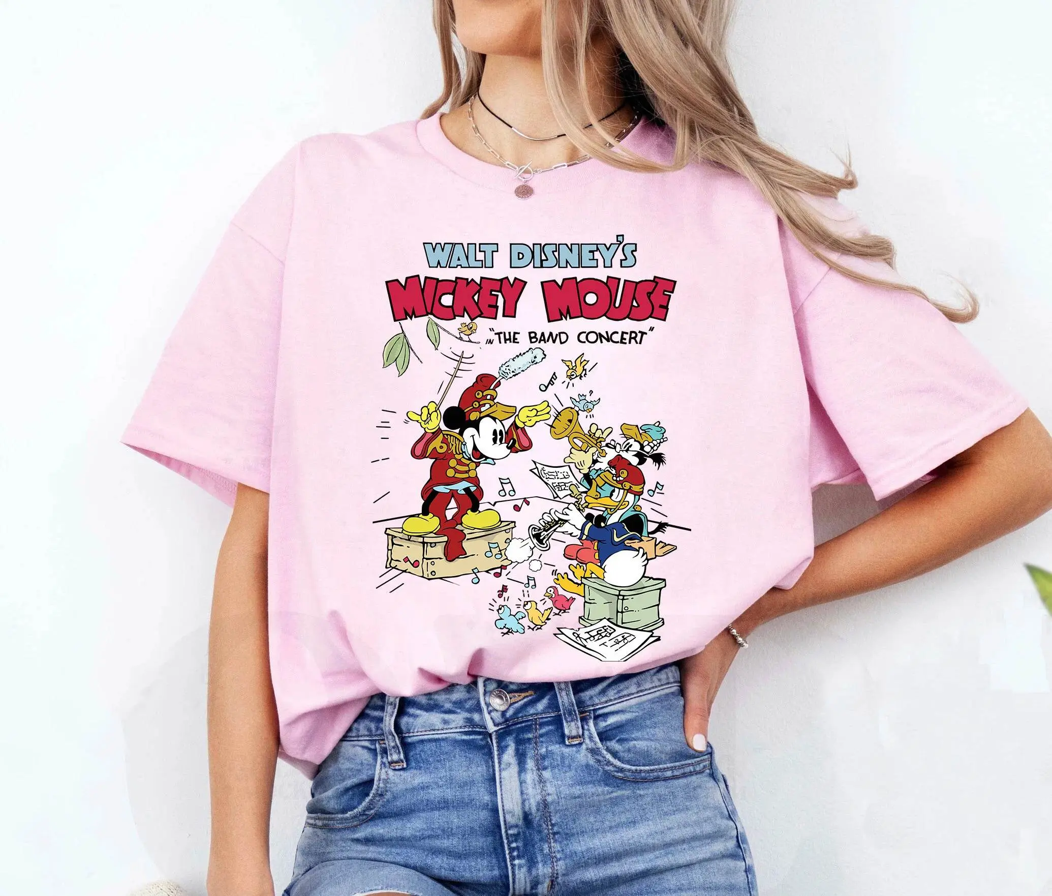 Disney Mickey Mouse Summer T-Shirt Boys and Girls Family Parent-Child Clothing Casual Loose Comfortable Short Sleeve Men Women
