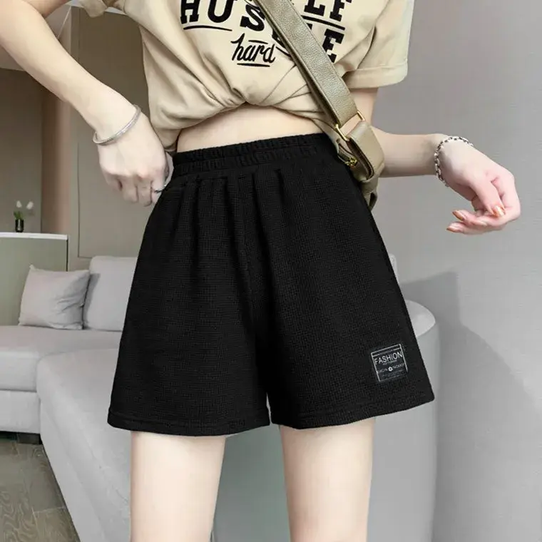 Loose High-Waist Sporty Shorts Women Summer New Korean Style Home Wide-Leg Hot Pants Outdoor Wear Comfortable Female Briefs