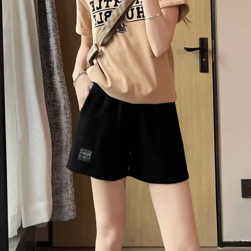 Loose High-Waist Sporty Shorts Women Summer New Korean Style Home Wide-Leg Hot Pants Outdoor Wear Comfortable Female Briefs