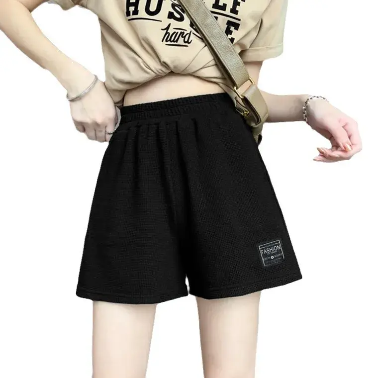 Loose High-Waist Sporty Shorts Women Summer New Korean Style Home Wide-Leg Hot Pants Outdoor Wear Comfortable Female Briefs