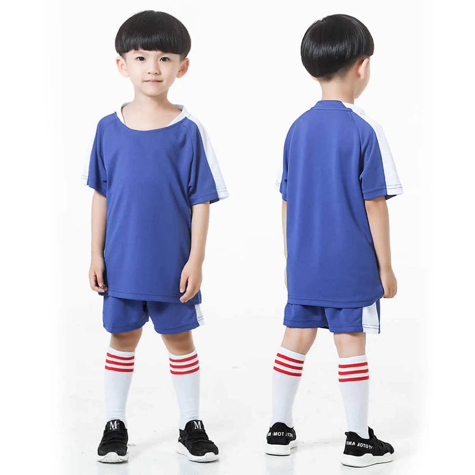 Summer Manufacturer Ball Active Wear Boy Girl Soccer Running Basketball Training Sport Suits Custom Kids Exercise Kits Gym  Set