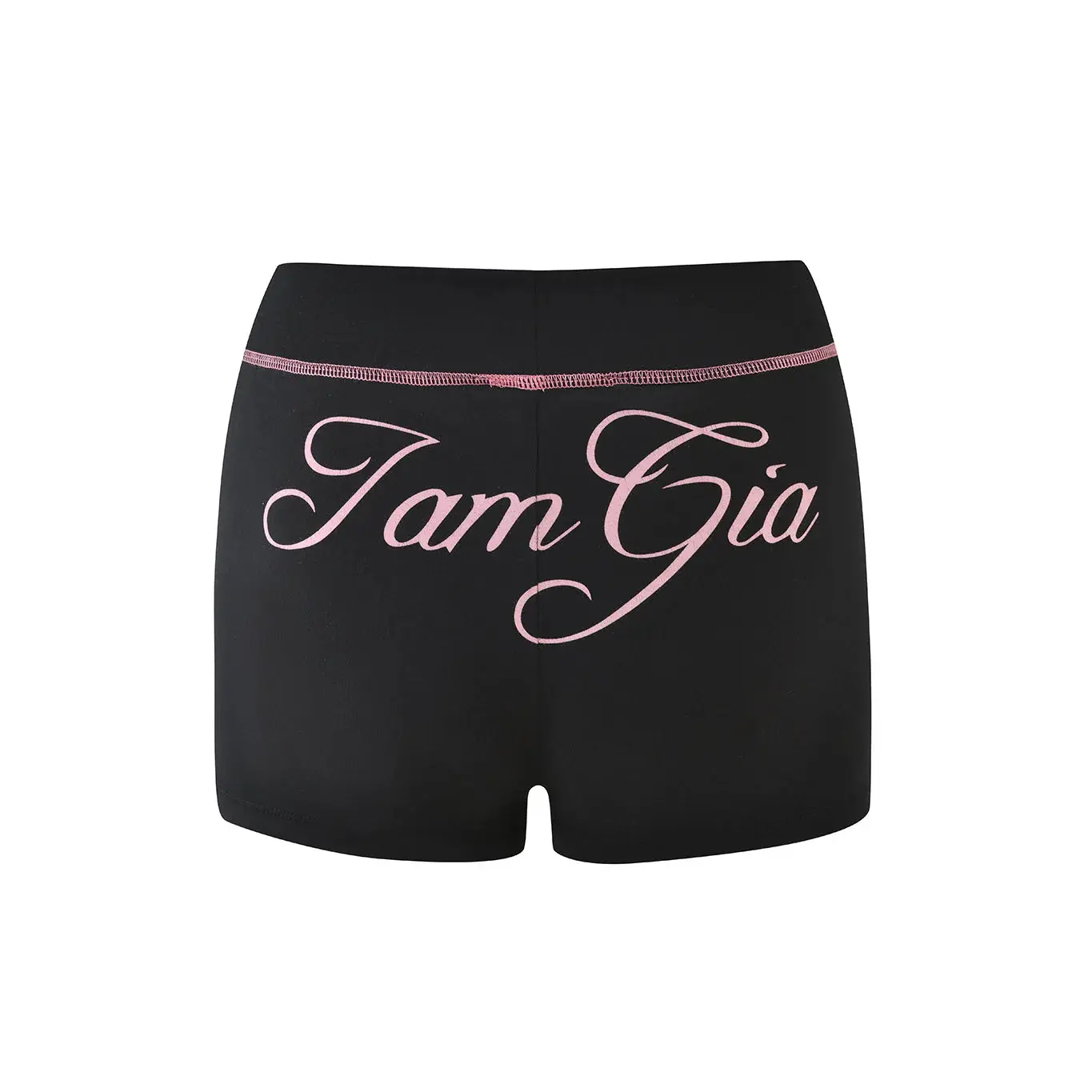 Retro Tights Sports Ins Style Solid Color Letter Printed Spice Girl Shorts Casual Street American Korean Summer Women's Clothes