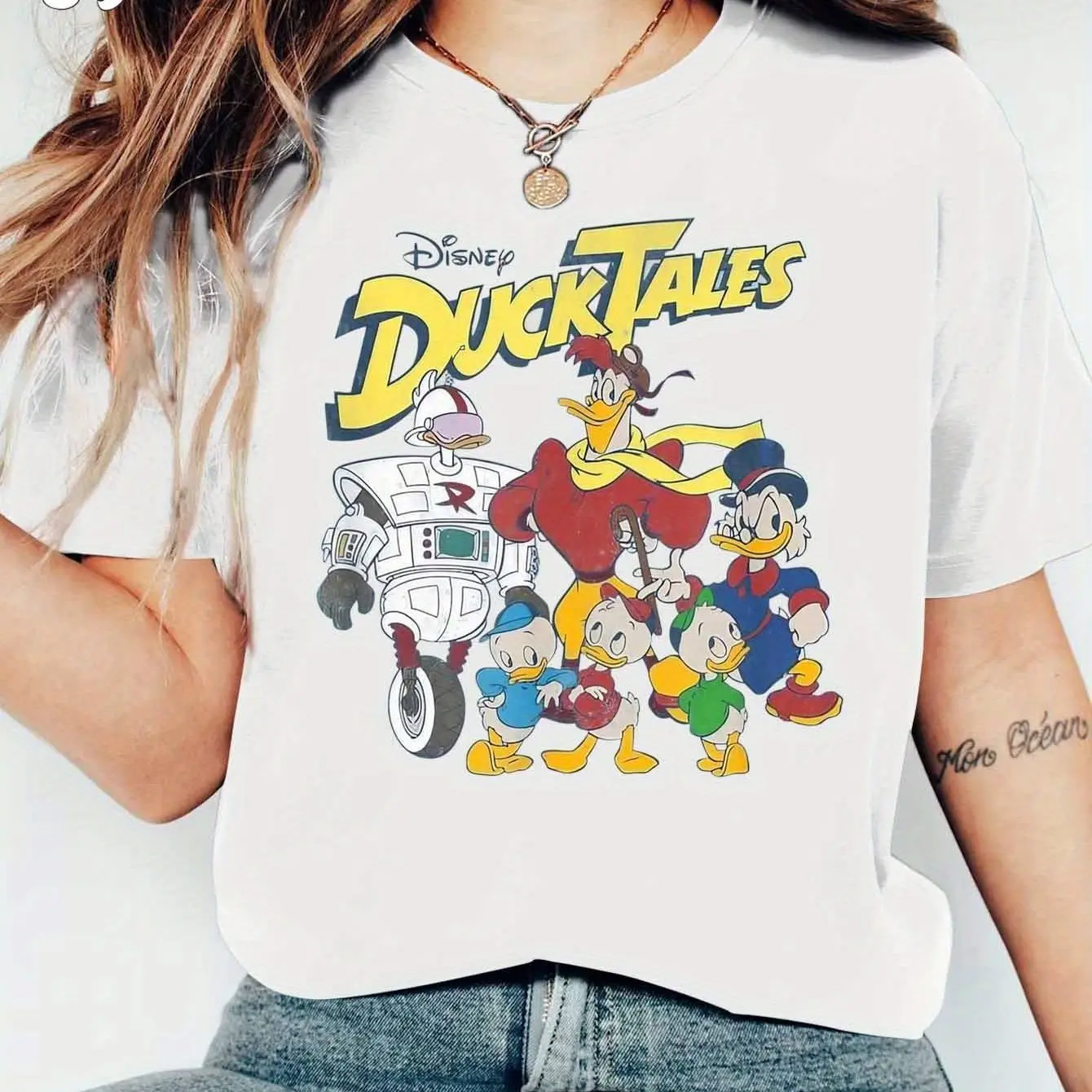 Disney Donald Duck Boy Girl Kids Summer T-Shirt Family Parent-Child Wear Animation Casual Sports Comfort Short Sleeve Men Women