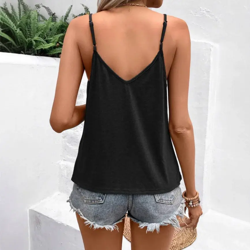 Cross-Border New Fashion Trend Color Collision Sexy Lace Spicy Girl Vest Women's Top Attractive Design Comfortable to Wear