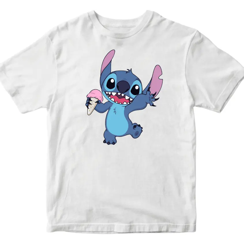 Stitch Animation Cartoon Summer T-Shirt Boy Girl Family Parent-Child Clothing Casual Loose Comfortable Oversized Cute Men Women